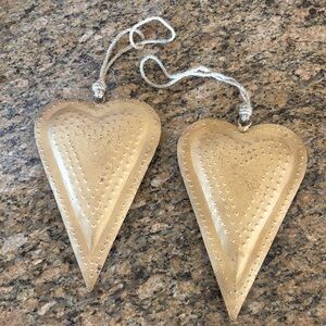Gold Heart-Shaped Hanging Decor